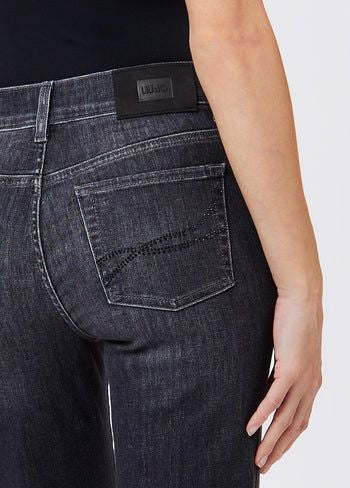 Liu Jo Jeans Donna Authentic Slim Ankle Nero Denim UF6066DS081-87504