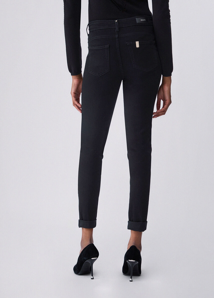 Liu Jo Jeans Donna B.UP Monroe Button Vita Alta Nero Denim UF6094D0328-87528