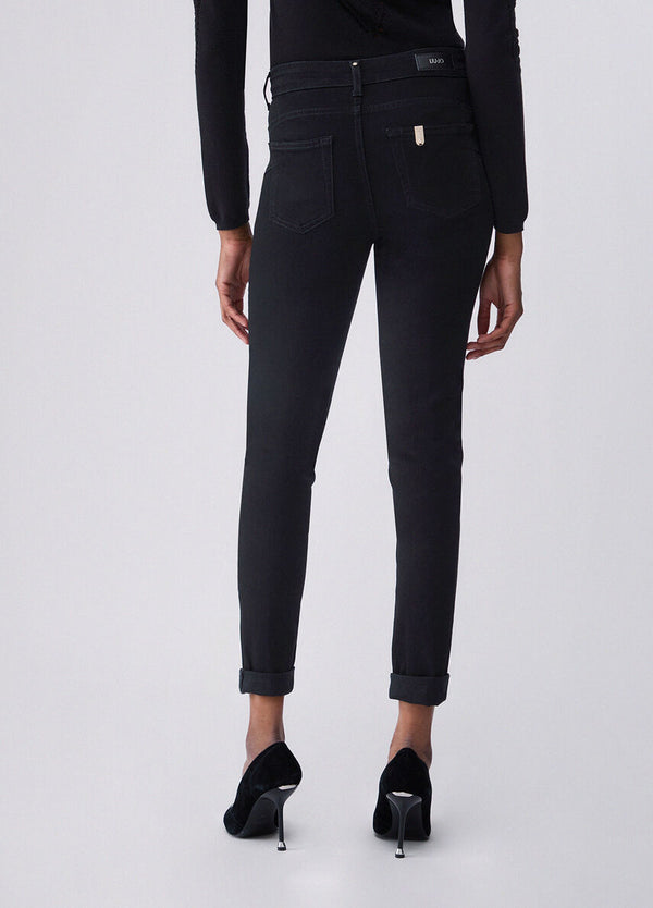 Liu Jo Jeans Donna B.UP Monroe Button Vita Alta Nero Denim UF6094D0328-87528