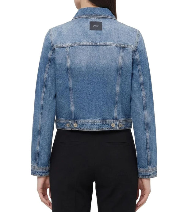 Liu Jo Giubbino Donna in Denim Blu Vintage con Zip  Capsule Elodie UF6501D0396-79156