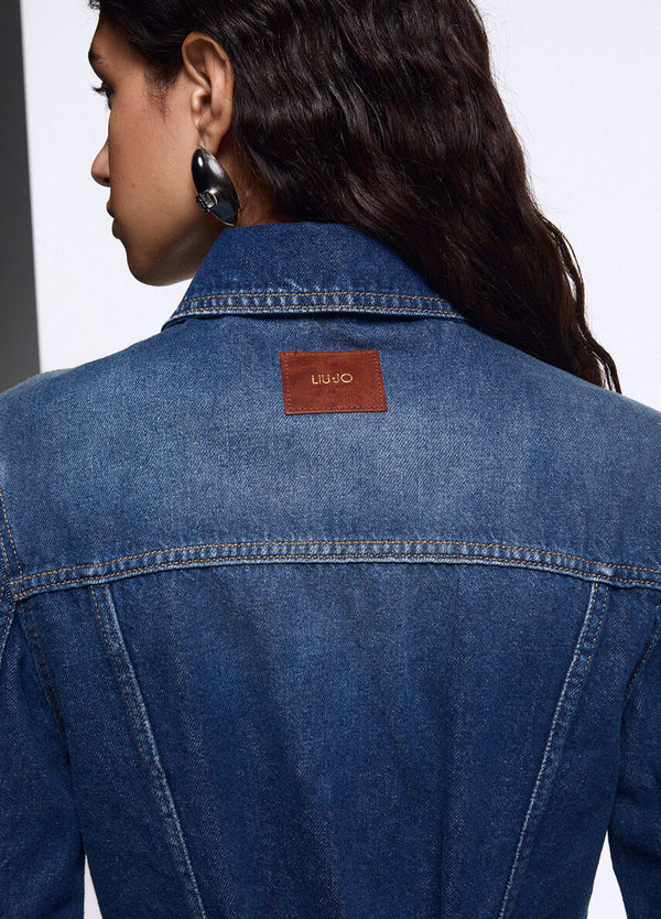 Liu Jo x Elodie Abito Corto Donna in Denim Blu Y2K Wash UF6504D0398-79158