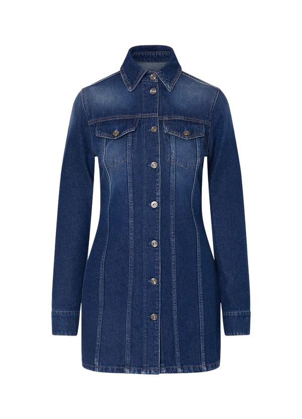 Liu Jo x Elodie Abito Corto Donna in Denim Blu Y2K Wash UF6504D0398-79158