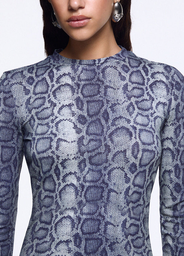 Liu Jo x Elodie T-Shirt Donna Manica Lunga Snake UF6515J1624-L9681