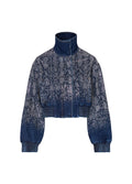 Liu Jo x Elodie Bomber Corto Donna in Denim Blu con Strass UF6521D4854-79155