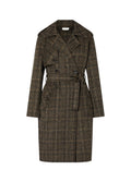 Liu Jo Cappotto Donna Cammello Check a Quadri con Cintura WF6006T677A-S9072