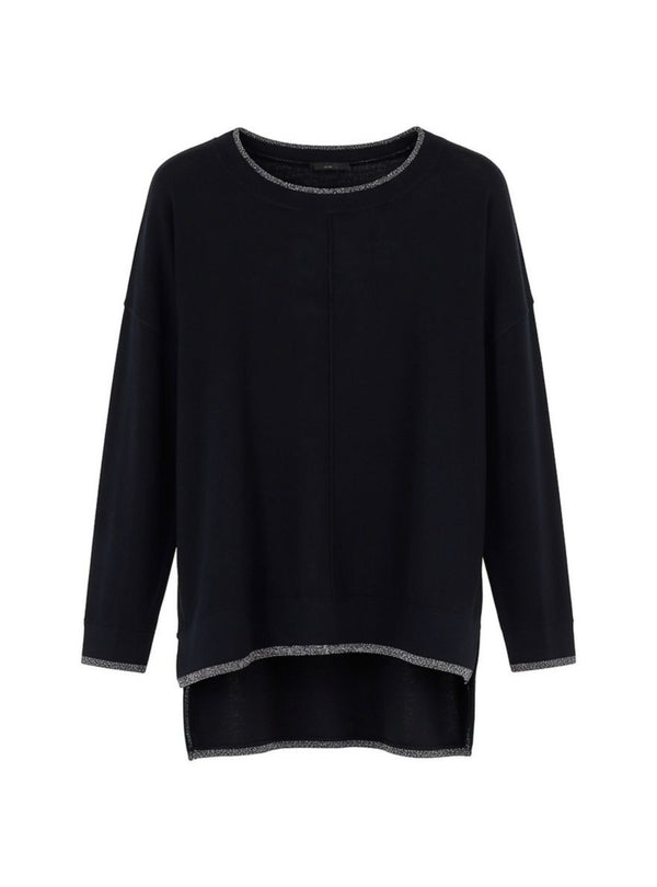 Liu Jo Maglia Donna Nera Girocollo a Maniche Lunghe WF6016MS49I-22222
