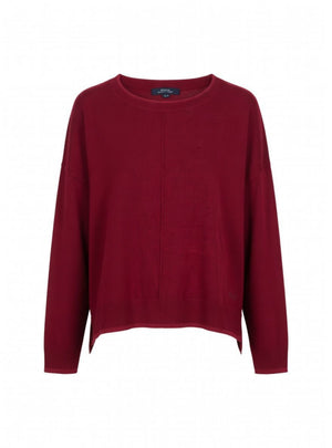 Liu Jo Maglia Donna Scarlet con Scollo a Barca e Profili Lurex WF6016MS49I-92033