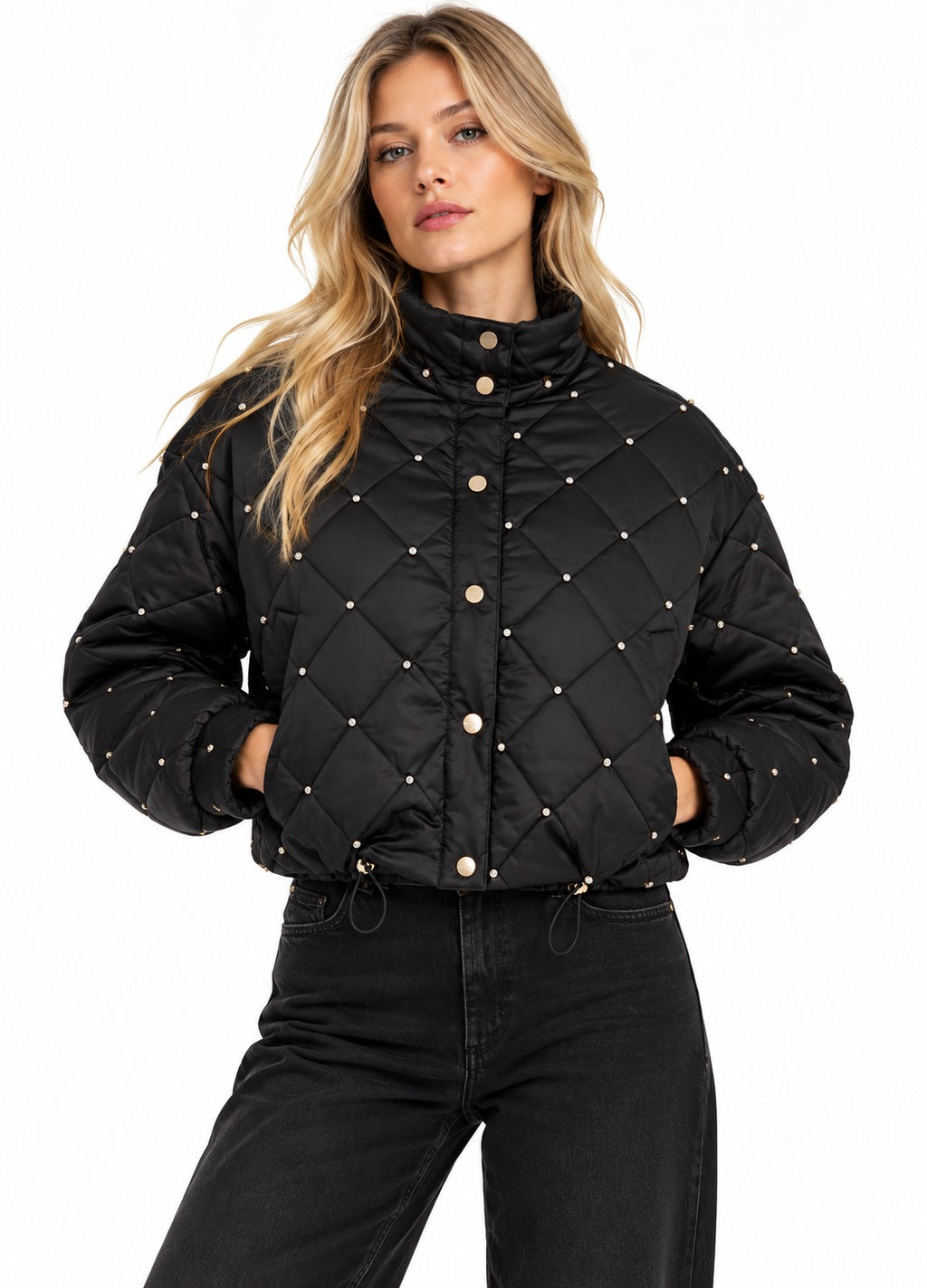 Liu Jo Bomber Cropped Donna Imbottito Nero WF6060T682A-22222