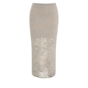 Liu Jo Gonna Longuette Donna in Pizzo Lamé Corda WF6096MA26S-30403