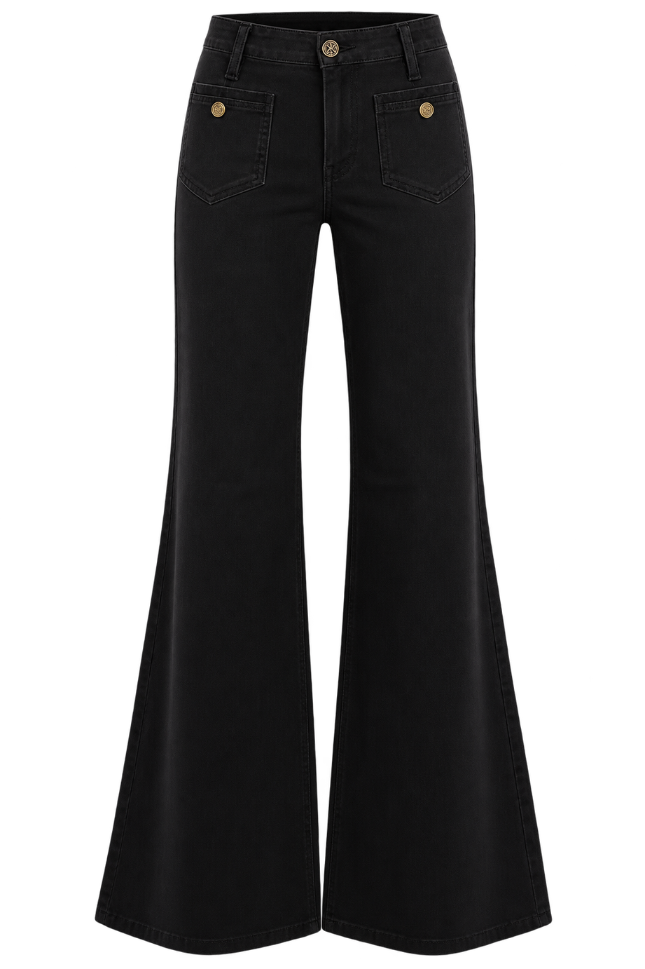 Liu Jo Jeans Flare Donna a Vita Alta Nero WF6126T709A-22222
