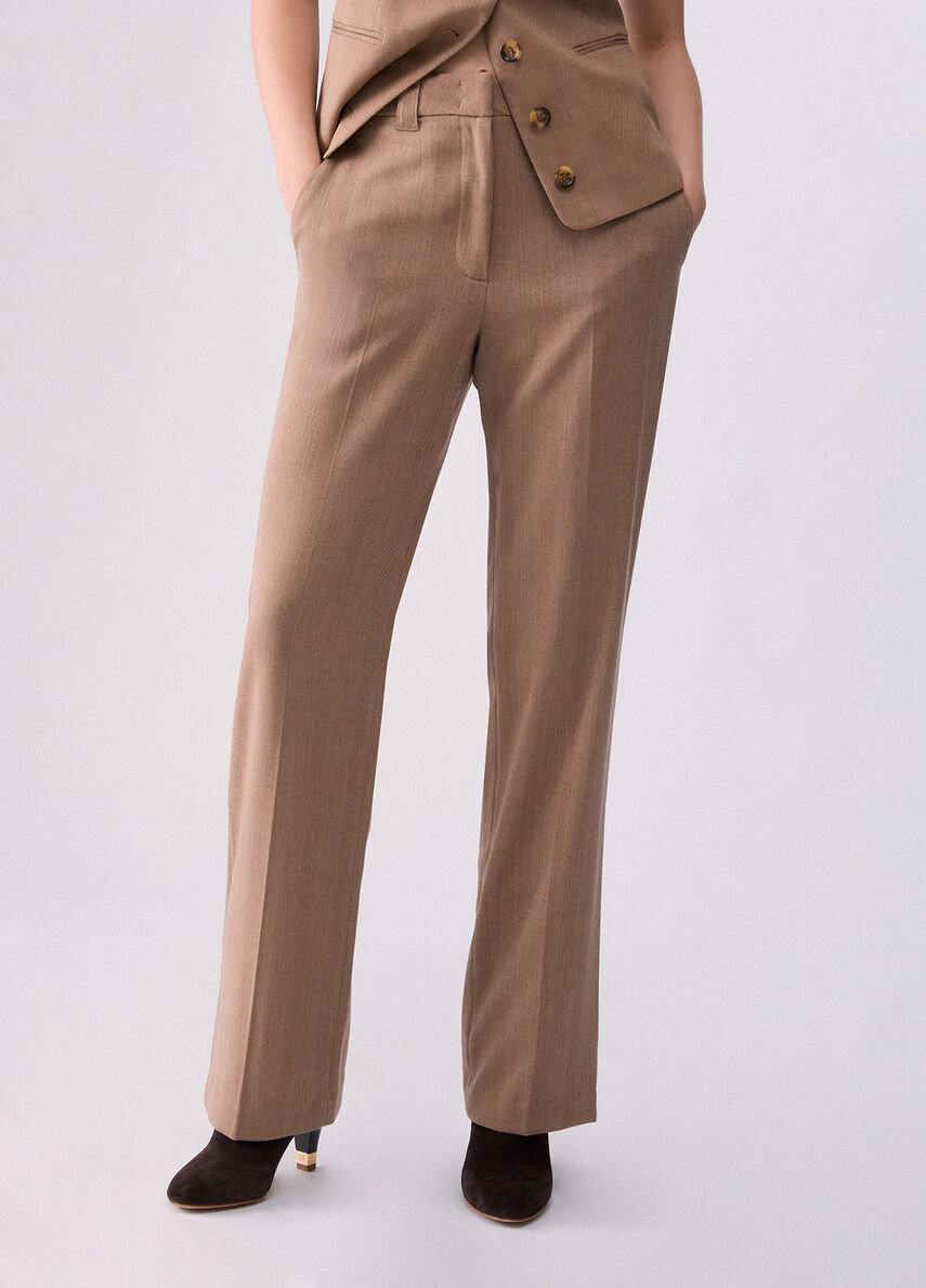 Liu Jo Pantalone Straight Donna Camel Resca Mix WF6177T732A-L9179