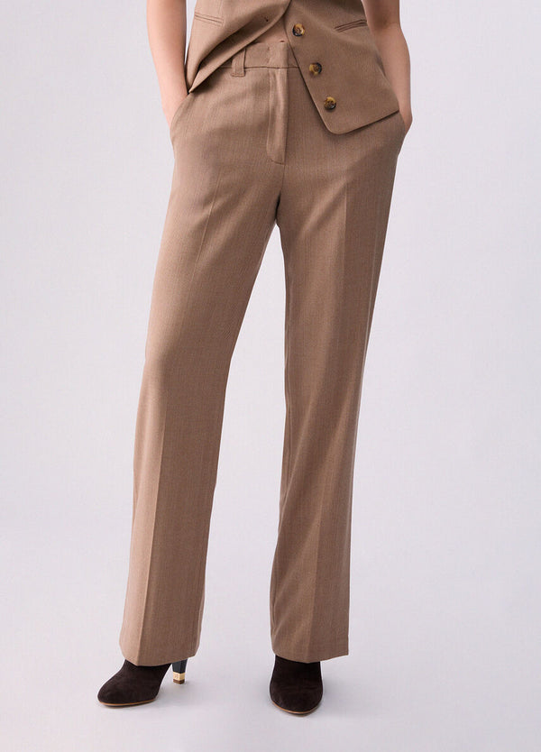 Liu Jo Pantalone Straight Donna Camel Resca Mix WF6177T732A-L9179