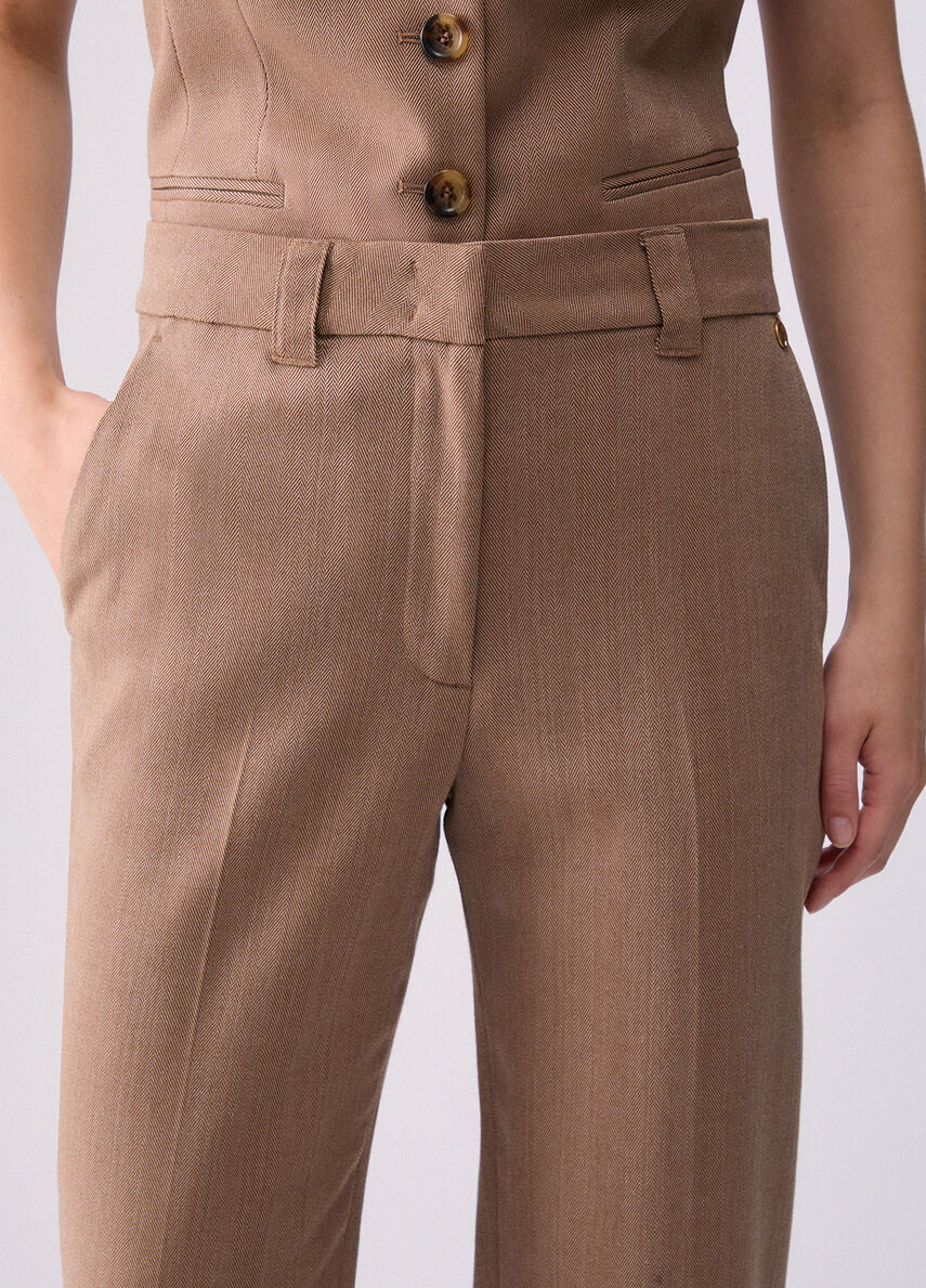 Liu Jo Pantalone Straight Donna Camel Resca Mix WF6177T732A-L9179