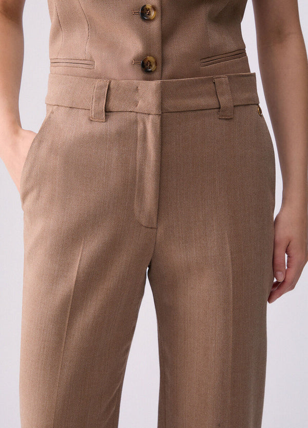 Liu Jo Pantalone Straight Donna Camel Resca Mix WF6177T732A-L9179