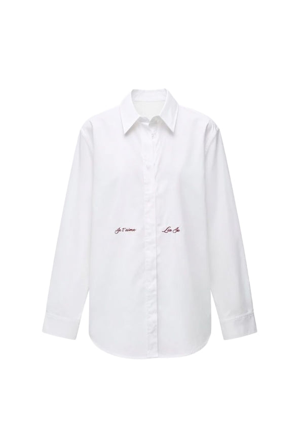 Liu Jo Camicia Donna Bianca con Ricamo Bianco Ottico WF6273T741A-11111