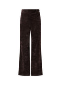 Liu Jo Pantalone Donna Straight in Velluto Marrone Mole WF6306T737A-91106