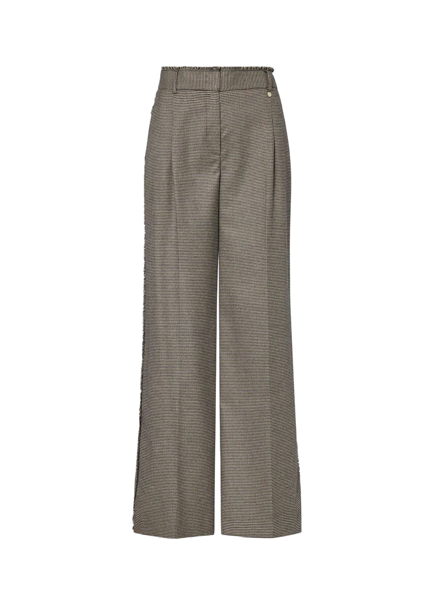 Liu Jo Pantalone Donna Lungo Mini Pied de Poule WF6336T728A-L9170