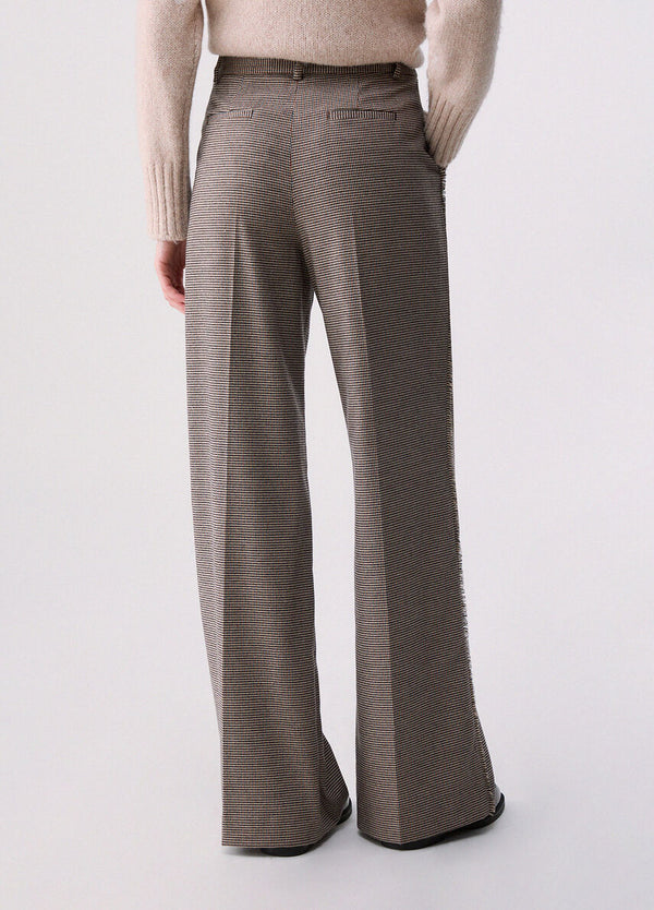 Liu Jo Pantalone Donna Lungo Mini Pied de Poule WF6336T728A-L9170