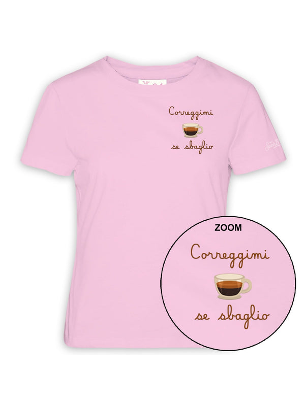 Mc2 Saint Barth Woman Cotton Tshirt Emilie Correggimi Sbaglio 20 Emb - Emi0001
