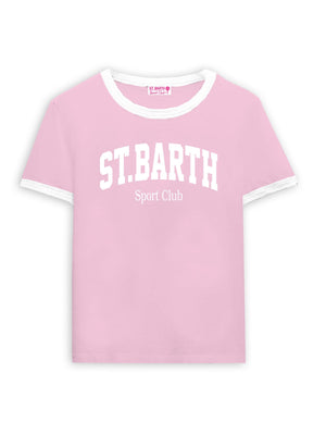 Mc2 Saint Barth Woman Cotton Tshirt With String Emilie String Stb Sport Club 2001 - Emi0003