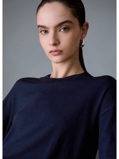 Liu Jo Maglia Donna Basic Girocollo in Misto Lana Nuit Noir WF6418MA16R-93922