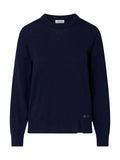 Liu Jo Maglia Donna Basic Girocollo in Misto Lana Nuit Noir WF6418MA16R-93922