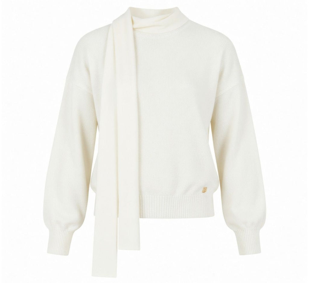 Liu Jo Donna MAGLIA CHIUSA M/L C/ FUSCIACCA Bianco lana WF6445MA16R-10701