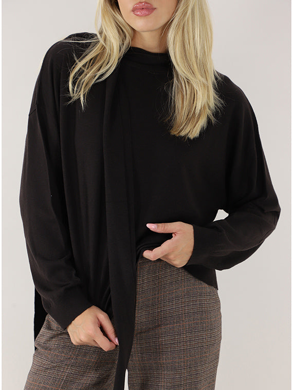 Liu Jo Maglia Donna con Fusciacca al Collo e Maniche Lunghe Mole WF6445MA16R-91106