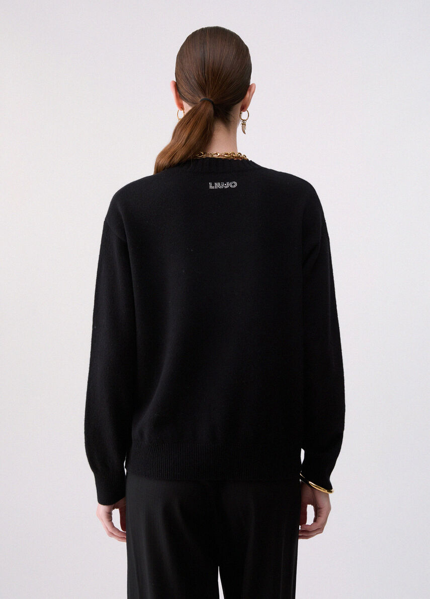 Liu Jo Donna ECS MAGLIA M/L LUCKY CHARMS Lucky black WF6457MS009-L9457