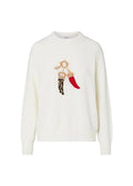 Liu Jo Maglia Donna Lucky Charms a Maniche Lunghe Bianco Lana WF6457MS009-L9458