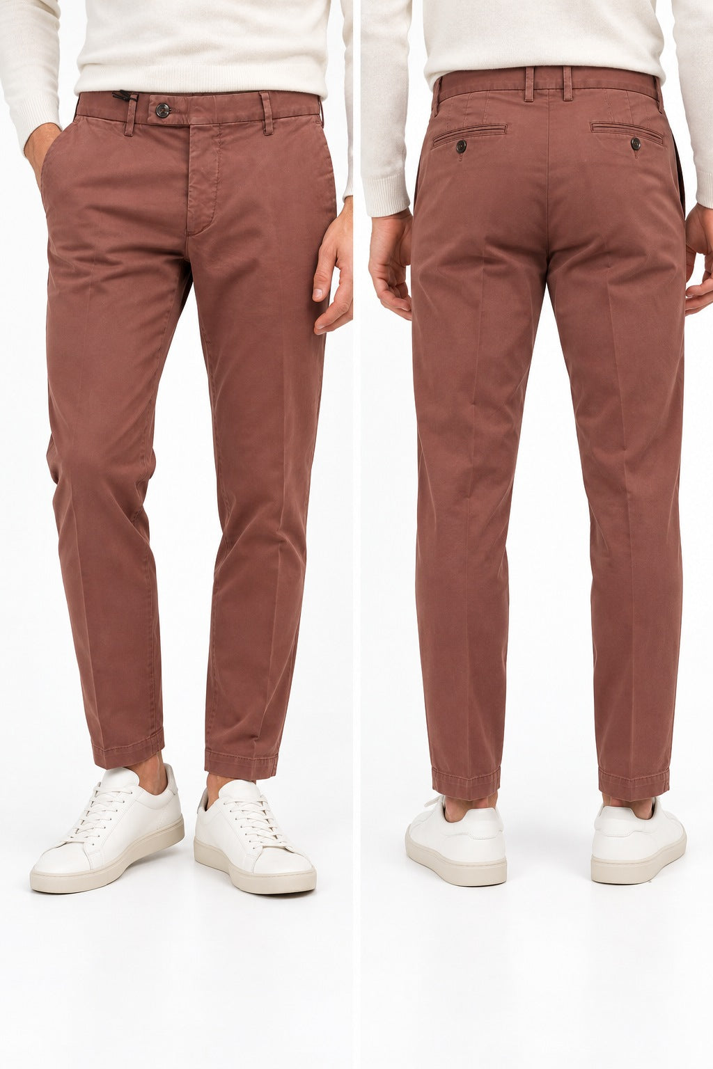 Michael Coal | Pantalone Uomo Capri Brad One More Size con Tasche America | Tegola | MCBRAOMS2120F26C-011