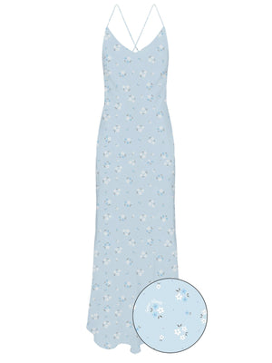 Mc2 Saint Barth Long Slip Dress Eydis Satin Trio Flowers 31 - Eydi001