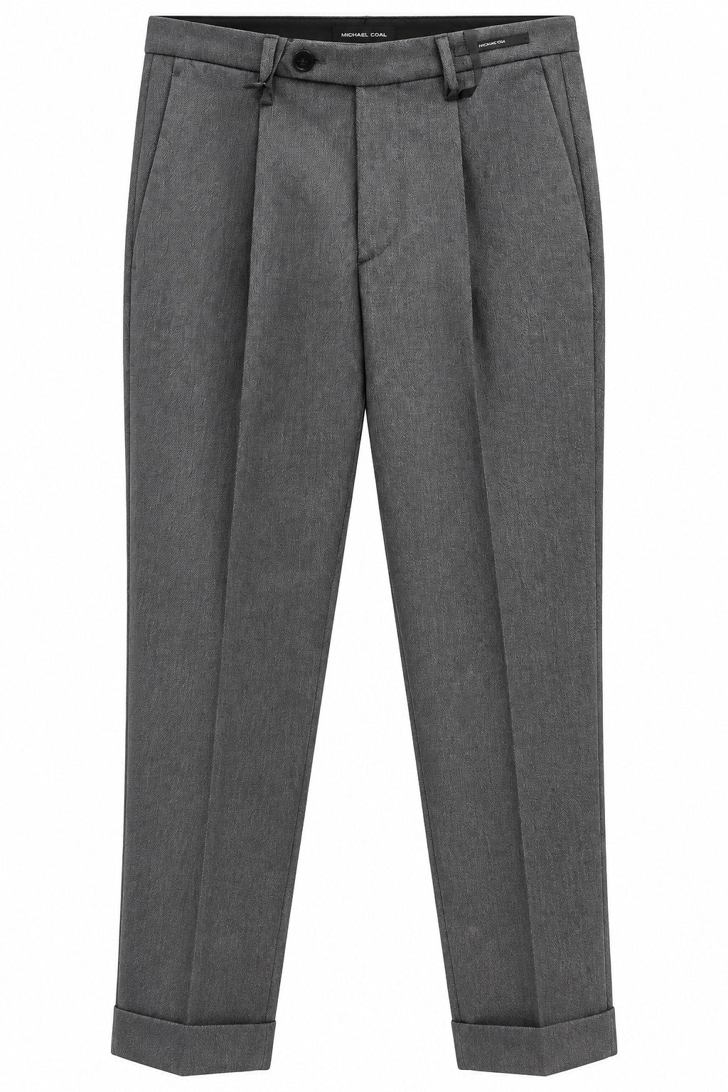 Michael Coal | Pantalone Sartoriale Uomo Nero con Pence e Tasche America | Frederick 5013 | MCFRK5013F26-019