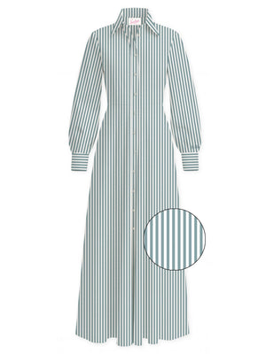 Mc2 Saint Barth Long Woman Dress Giuni Cotton Stripes V 53 - Giu0001