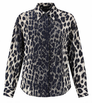 Kaos Camicia Donna in Viscosa Animalier Forest SI1GX023