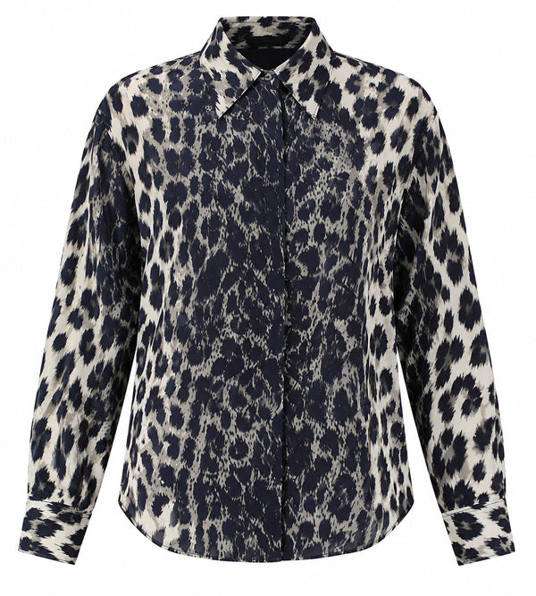 Kaos Camicia Donna in Viscosa Animalier Forest SI1GX023