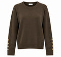 Kaos Maglia Donna Girocollo Forest con Bottoni Dorati sulle Maniche SI1KT010