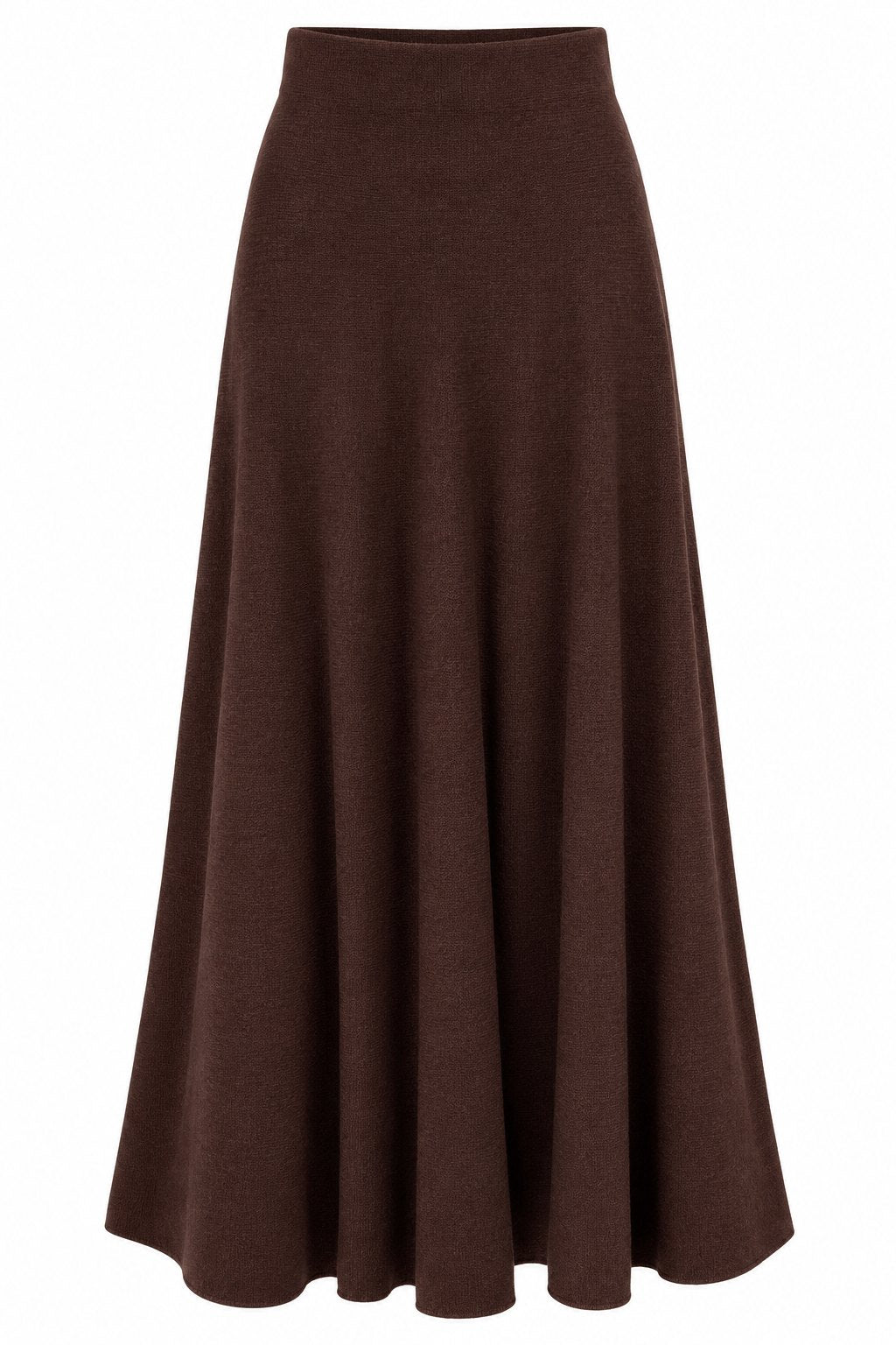 Kaos Gonna Lunga Donna in Maglia Svasata Fondente SI1KT033