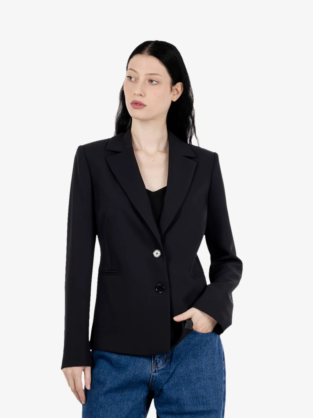 Kaos Giacca Blazer Donna Nero Monopetto SI1MR017