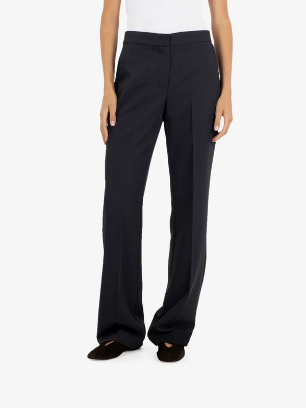 Kaos Pantalone Elegante Donna Nero a Gamba Dritta SI1MR020