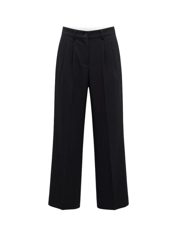 Kaos Pantalone Elegante Donna Nero a Gamba Dritta SI1MR020