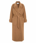 Kaos Cappotto Donna Caramello in Misto Lana con Cintura SI1NT001