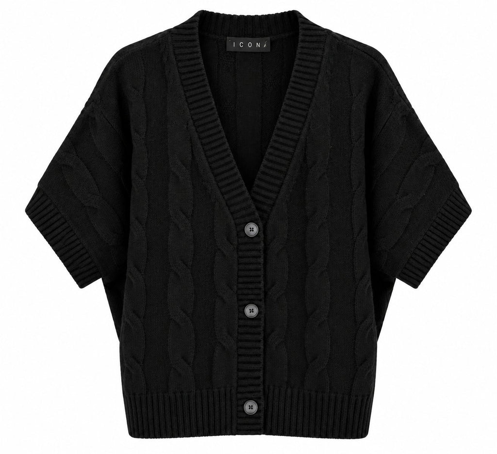 Kaos Cardigan Donna SI5KT009-Nero
