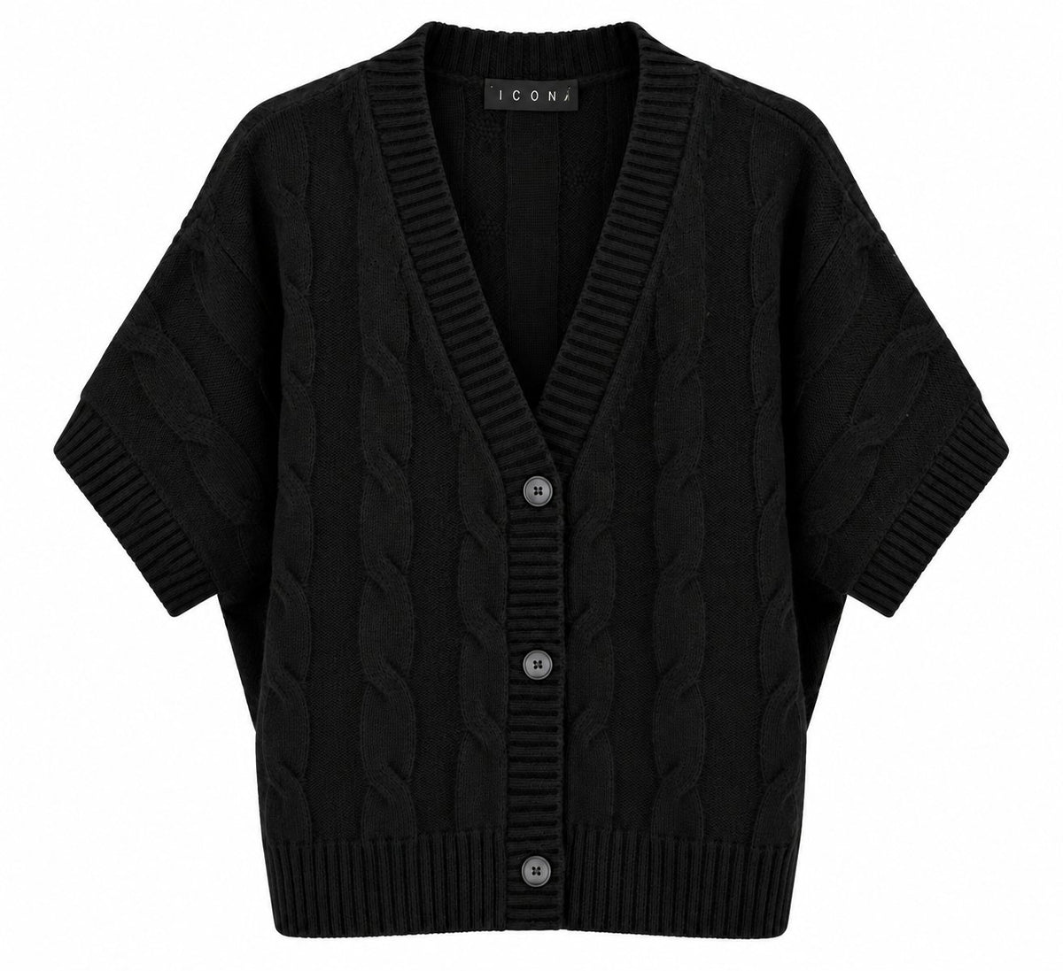 Kaos Cardigan Donna SI5KT009-Nero