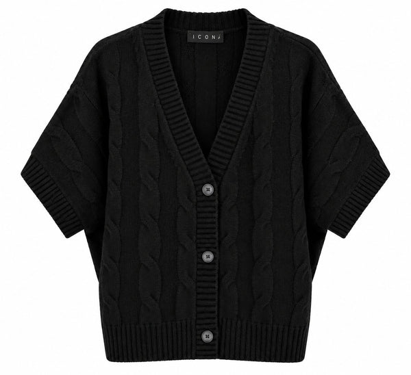 Kaos Cardigan Donna SI5KT009-Nero