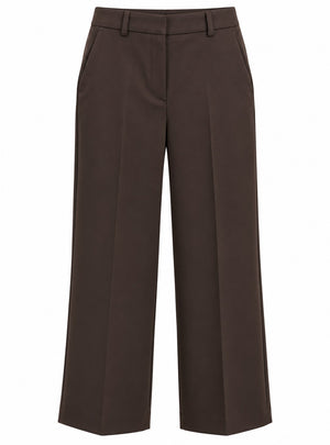 Kaos Pantalone Donna Elegante a Gamba Larga Cioccolato SI5MR025