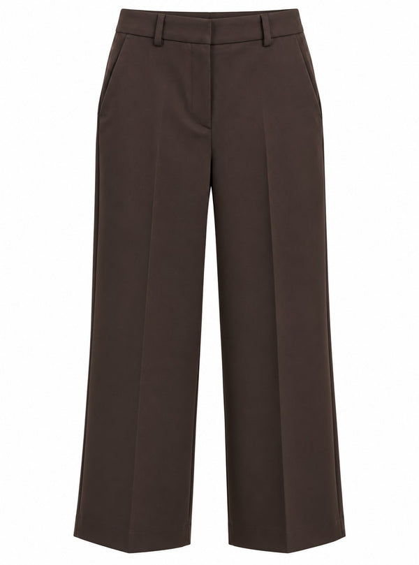 Kaos Pantalone Donna Elegante a Gamba Larga Cioccolato SI5MR025