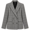 Kaos Giacca Blazer Donna Doppiopetto a Quadri Grigio Medio SI5MR034