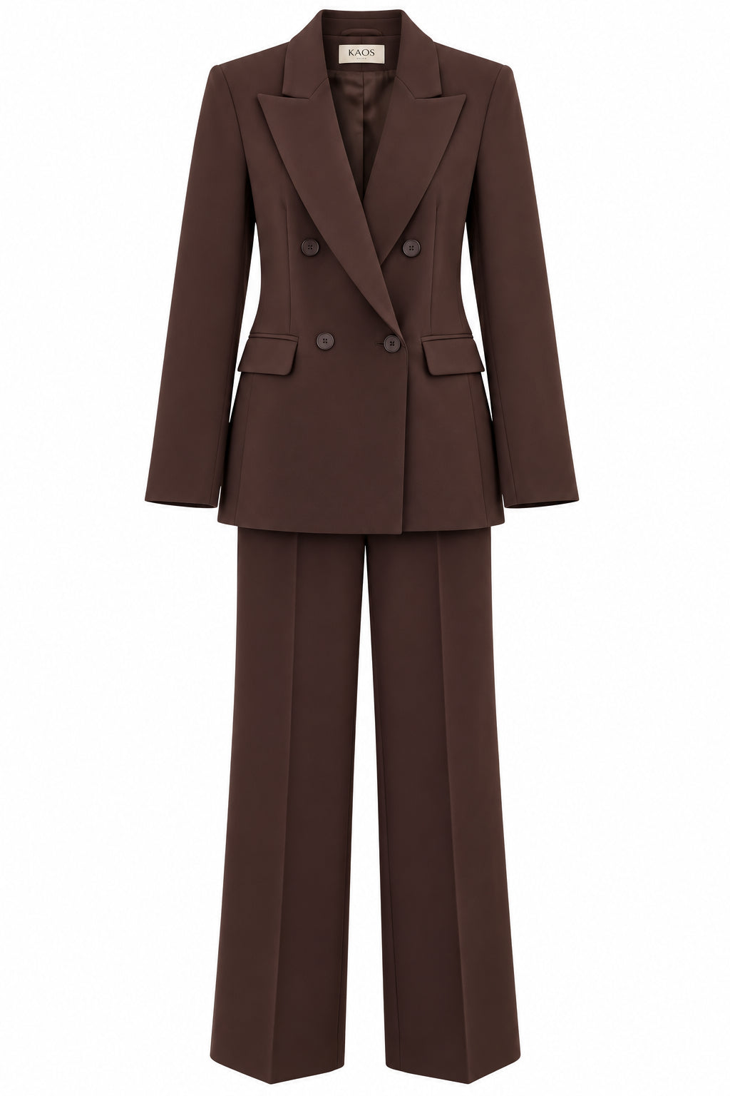 Kaos Tailleur Donna Elegante Doppiopetto con Blazer e Pantalone Moro SIJCO036