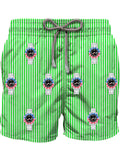 Mc2 Saint Barth Embroidered Swim Short Gustavia Embroidery Time Stripes S 75 - Gus0007